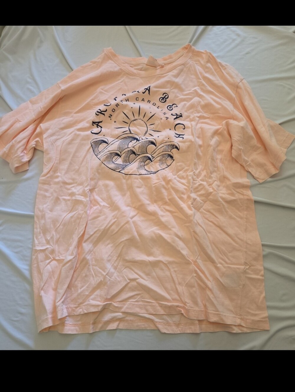 Us vintage Women's 3X orange carolina beach shirt #JU5